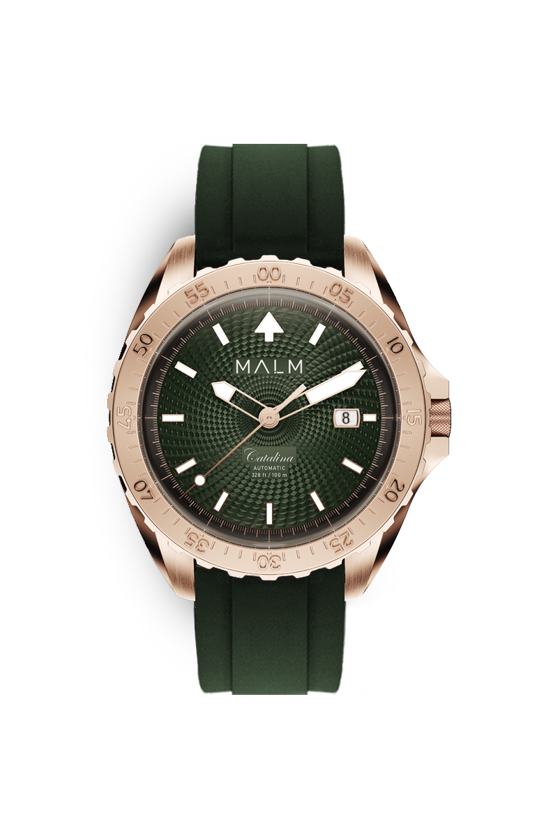 Catalina Green Bronze Swiss Automatic 43 | MALM Watches – MALM watches