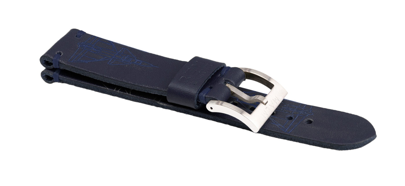 REM Straps Viggen Blue Leather Strap 20 mm