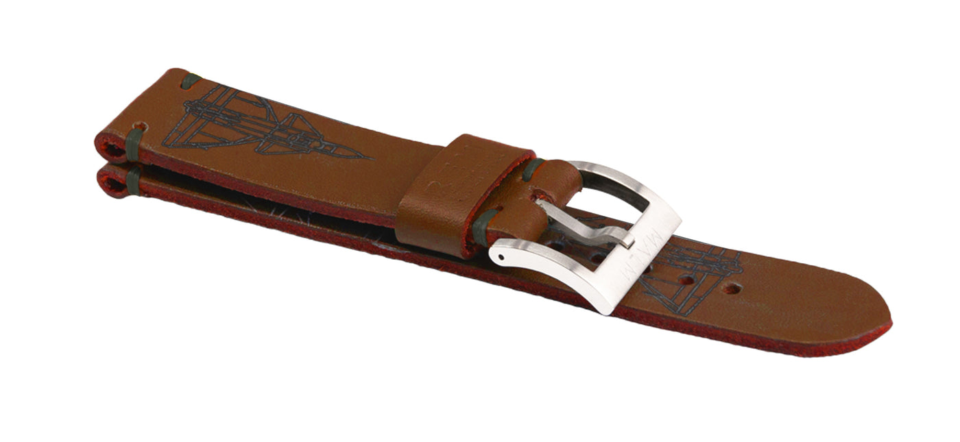 REM Straps Viggen Brown Leather Strap 20 mm